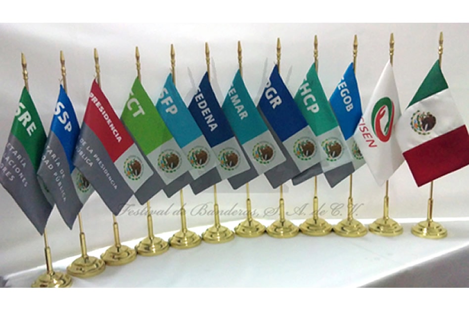 Bandera de escritorio de Secretarías de México venta de bandera de escritorio de Secretarías de México